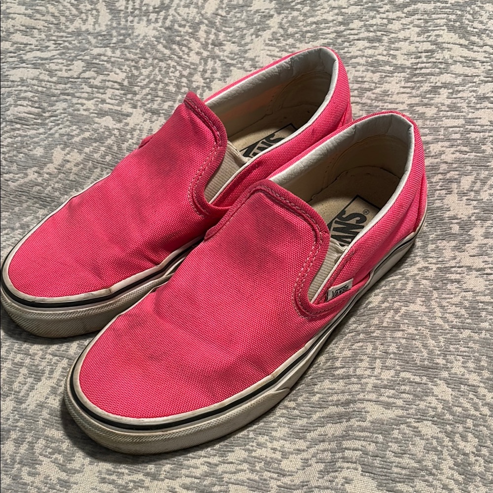 Vans Pink Slip-On Canvas Sneakers